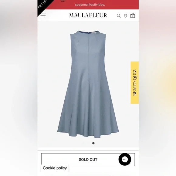 MM Lafleur Malala Dress steel blue size 18